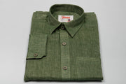 Elegant Dark Green Cotton Shirts